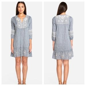 Johnny Was Ciro boho dress in Chambray XS